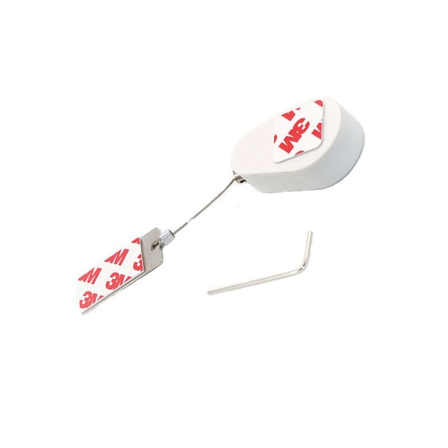 Auto Retractable Cable Lock Oval Double-sided Adhesive Anti-theft Anti-lost Pull Box 
