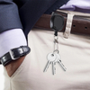 Retractable Carabiner Badge Holder Outdoor Fishing Backpack Keychain Plastic Badge Reel with Steel Cable Key Ring