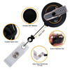 OEM 32mm 360 Rotation Retractable Keychain Badge Holder Round ABS Retractable Badge Reel Alligator Clip with PVC Strap