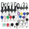 Custom Outdoor Mountaineering Telescopic Retractable Carabiner Badge Holder for Double-Sided Flat Key Chain Badge Reel