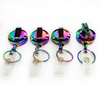 Heavy Duty Rainbow Round Metal Retractable Office Badge Holder Reel for Name Card Keychain