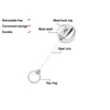 4cm Sliver Round Retractable Key Chain ID Badge Reel