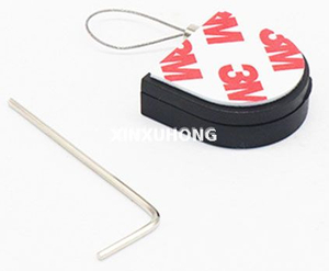 D-shaped Mini Anti Theft Pull Box Plus Adjustable Lasso Loop End by Metallic Lock Allen Key