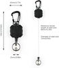 Retractable Carabiner Badge Holder Outdoor Hiking Backpack Keychain Plastic Badge Reel with Steel Cable Key Ring