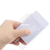 Factory Wholesale PVC PS Clear Transparent Double Hard Case ID Cards Name Badge Holder Customized