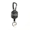Retractable Carabiner Badge Holder Outdoor Hiking Backpack Keychain Plastic Badge Reel with Steel Cable Key Ring