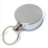 4cm Sliver Round Retractable Key Chain ID Badge Reel