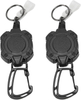 Retractable Carabiner Badge Holder Outdoor Hiking Backpack Keychain Plastic Badge Reel with Steel Cable Key Ring