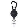 Heavy Duty Key Carabiner Badge Holder Tactical ID Badge Reel with Retractable Keychain Steel Cord Work ID Badge Holder