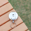 4cm Sliver Round Retractable Key Chain ID Badge Reel