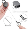 ​New Design Black Rotated ID Card Badge Holder Reels with Clip Office School Retractable Lanyard Badge Holder