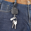 Retractable Carabiner Badge Holder Outdoor Hiking Backpack Keychain Plastic Badge Reel with Steel Cable Key Ring