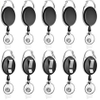 ​Factory Wholesale Keychain Reel Oval Retractable ID Card Badge Holder Reel with Belt Clip and Key