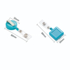 Portable Square ABS ID Card Holder Retractable Badge Reel with Clear Vinyl Strap Belt Clip