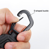 Heavy Duty Key Carabiner Badge Holder Tactical ID Badge Reel with Retractable Keychain Steel Cord Work ID Badge Holder