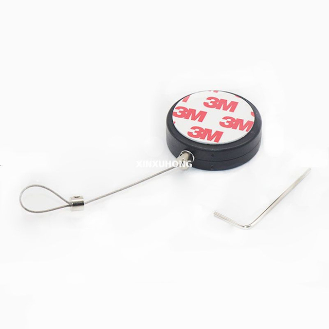 Mini Size Round ABS Retractable Anti Theft Pull Box with Copper Pillars Retractable Display Security Devices