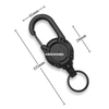 Round Retractable Keychain for Home Office Durable Lanyard Carabiner Anti-Lost Keychain