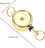  Retro Keychain for Office School Supplies Reel Clip Anti-Lost Retractable ID Lanyard Organizer Belt Clip ID Card Holder