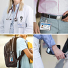 Retractable Badge Holder With Steel Cord Badge Holder With Key Ring For Business Card Key Chain
