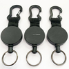 Custom Outdoor Mountaineering Telescopic Retractable Carabiner Badge Holder for Double-Sided Flat Key Chain Badge Reel