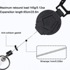 Heavy Duty Key Carabiner Badge Holder Tactical ID Badge Reel with Retractable Keychain Steel Cord Work ID Badge Holder