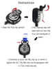 Retractable Carabiner Badge Holder Outdoor Fishing Backpack Keychain Plastic Badge Reel with Steel Cable Key Ring