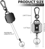 Square Metal Heavy Duty Badge Reel Nurse Badge Reel Clip Keychain Retractable Multitool Badge Holder for Nurse Accessories