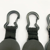 Custom Outdoor Mountaineering Telescopic Retractable Carabiner Badge Holder for Double-Sided Flat Key Chain Badge Reel