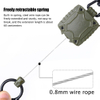 Retractable ID Badge Reel Durable Heavy Duty Retractable Keychain Widely Applicable Scalable Steel Wire Easy to Use for Outdoors Fishing