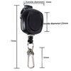Retractable Carabiner Badge Holder Outdoor Fishing Backpack Keychain Plastic Badge Reel with Steel Cable Key Ring