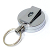 4cm Sliver Round Retractable Key Chain ID Badge Reel