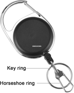 100cm Ruler Badge Reels The Front and Back are Designed in Metric and Imperial Systems Mini Retractable Anti-Lost Metal Telescopic Design 