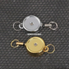  Retro Keychain for Office School Supplies Reel Clip Anti-Lost Retractable ID Lanyard Organizer Belt Clip ID Card Holder