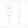 ABS Plastic Retail Display Retractable Anti Theft Pull Box Tether Security Equipment
