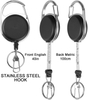 100cm Ruler Badge Reels The Front and Back are Designed in Metric and Imperial Systems Mini Retractable Anti-Lost Metal Telescopic Design 