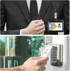 Retractable Badge Holder With Steel Cord Badge Holder With Key Ring For Business Card Key Chain
