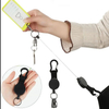 Custom Outdoor Mountaineering Telescopic Retractable Carabiner Badge Holder for Double-Sided Flat Key Chain Badge Reel