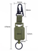 Tactical Retractable Steel Wire Keychain Work ID Badge Holder Key Clash Hook Carabiner Hanging Belt Clip Travel Hiking Backpack