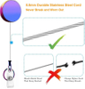 Heavy Duty Rainbow Round Metal Retractable Office Badge Holder Reel for Name Card Keychain