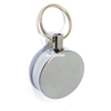 4cm Sliver Round Retractable Key Chain ID Badge Reel