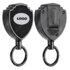 Xinxuhong-P074 Custom Logo 5CM Shield Badge Reel Heavy-Duty Retractable Keychain with Metal Belt Clip