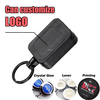 Xinxuhong-P040 Black Square Shape ABS Custom Logo Retractable Badge Reel Steel Wire Rope Anti Lost Keychain with Metal Belt Clip