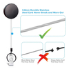 M-014 - 4CM Matte Black Round YOYO Metal Heavy Duty Badge Reel Clip Keychain Retractable Multi-Tool Badge Holder