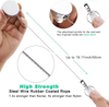 M-032 Silver Metal Retractable Badge Reel Holder ID Badge Holder with Belt Clip Key Ring for Name Card Keychain