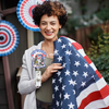 USA Independence Day Glitter Acrylic Badge Holder Mix Style Reel Accessories with Swivel Reel Alligator Clip For Nurse Doctor