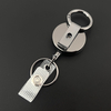 M-032 Heavy Duty 3CM Retractable Badge Holder Reel ID Badge Holder with Belt Clip Key Ring for Name Card Keychain