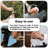 XXH-P044 Extendable Keychain Multitool Carabiner Key Holder with Steel Wire Cord Retractable Shield Badge Key Reel for Camping