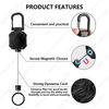 XXH-P099 New Square Plastic Strong Magnetic Badge Reel Heavy Duty Alloy Carabiner Retractable Keychain with Key Ring Wholesale