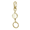 M-019 2CM Round Metal Rose Gold Gun Gray Silver Gold Telescopic Badge Scroll Keychain Mini Easy-pull Buckle