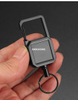 M-020 Black square 3*8cm Retractable Heavy Duty Steel Reel Key Chain For Id Holder And Key Ring Key Chain Fishing Reel